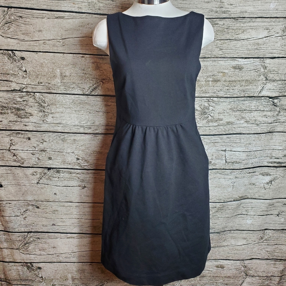 Theory Women's Sleeveless Fitted Dress Core Scuba Black Size: 4.